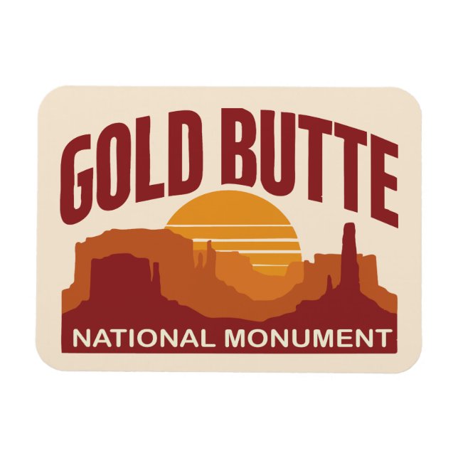 Íman Monumento Nacional Gold Butte Deserto de Nevada (Horizontal)
