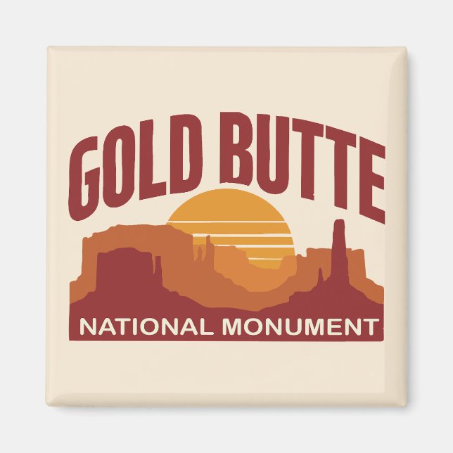 Íman Monumento Nacional Gold Butte Deserto de Nevada (Frente)