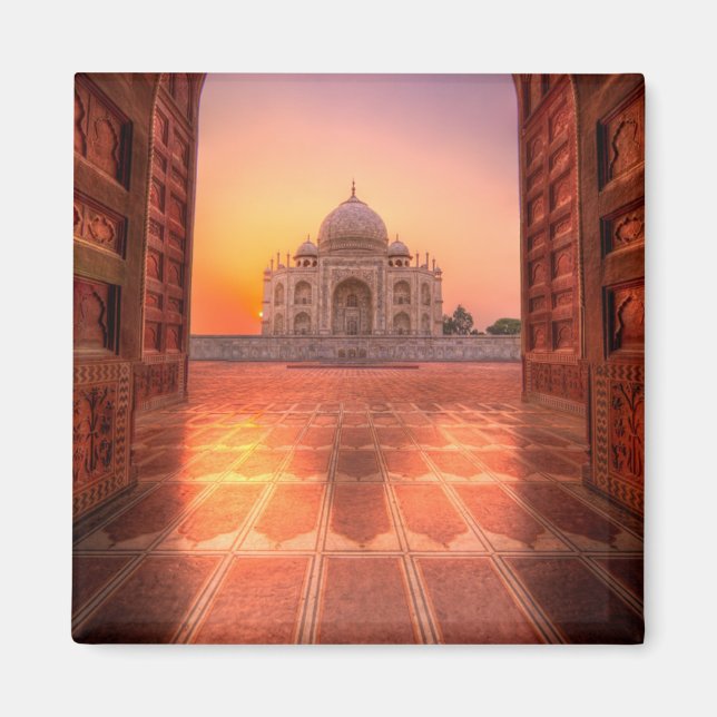Íman Monumentos | Taj Mahal, Índia à Sunset (Frente)