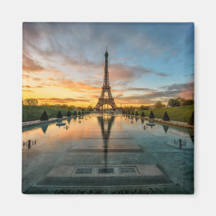 Íman Monumentos Torre Eiffel Sunrise