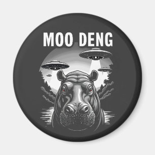 Íman Moo Deng Baby Pygmy Hippo UFO Aliens