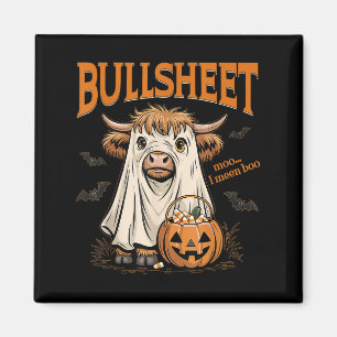 Íman Moo. Quero Dizer Boo Bullsheet Highland Cow Ghost