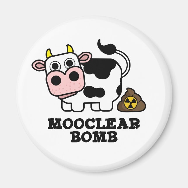 Íman Mooclear Bomba Funny Cow Pun (Frente)