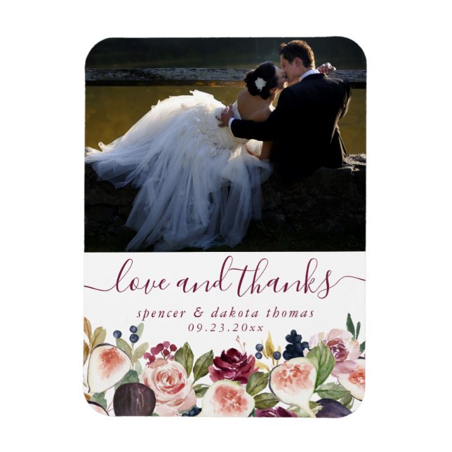 Íman Moody Boho | Foto de Casamento de Mauve de EggPlan (Vertical)