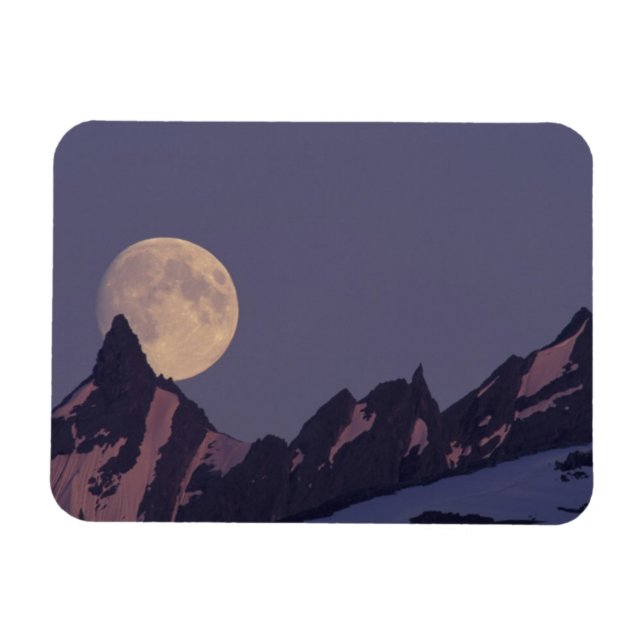 Íman Moon Completo Sobe | Montanhas Chugach Alaska (Horizontal)