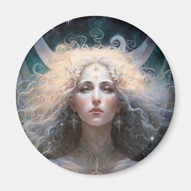 Íman Moon Goddess Fantasy Art (Frente)