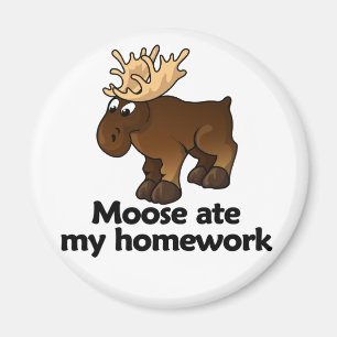 Íman Moose comeu minha lição de casa