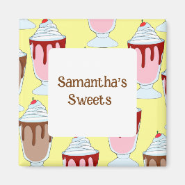 Íman Morango E Sorvetes De Chocolate