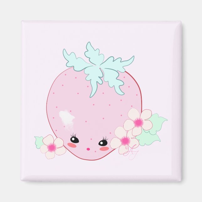 Íman Morango Kawaii (Frente)