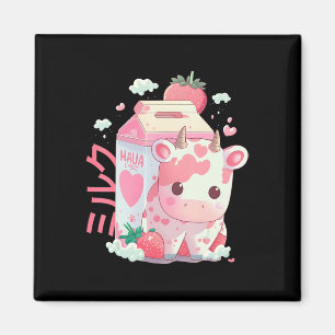 Íman Morango Leite Milhar Vaca Boca Cute Kawaii J
