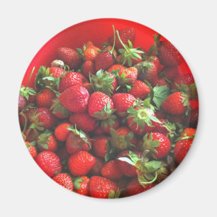 Íman Morangos Framboesas vermelhas frescas