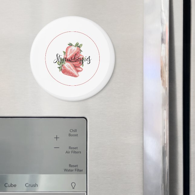 Íman Morangos Fruta Branca Vermelha   (In Situ (Fridge))