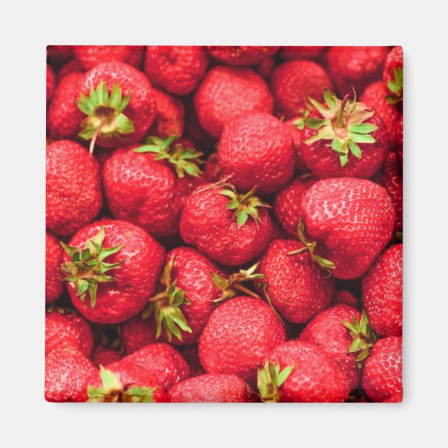 Íman Morangos Vermelho Delicioso Morango (Frente)