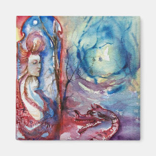 Íman MORGANA / Magia e Mistério, Fantasia Azul Rosa