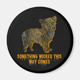 Íman Morkie Designer Dog Silhout Diversão Halloween