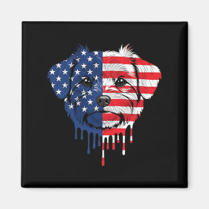 Íman Morkie Patriótico Bandeira Americana 4 de Julho AA
