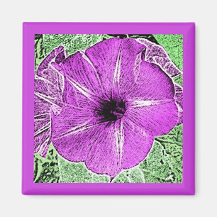 Íman Morning Glory Block Impressão - ametista roxo