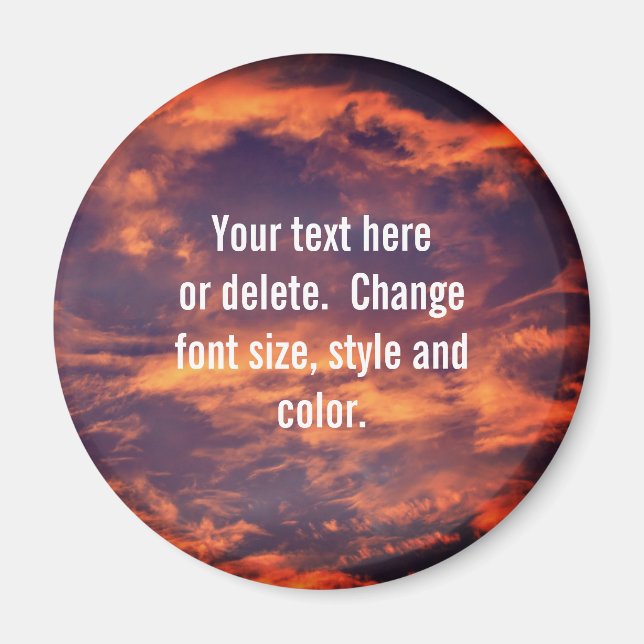 Íman Morning Sky and Clouds Nature Personalized (Frente)