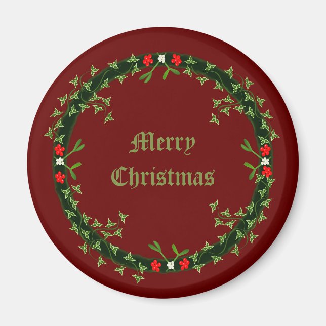 Íman Morte de Natal Gótica Personalizada (Frente)