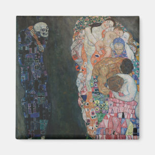 Íman Morte e Vida por Gustav Klimt Arte Novo Antigo