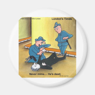 Íman Morto Mime Camisetas Engraçadas Cartões De Lâmp