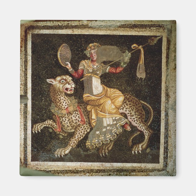 Íman Mosaico de Dionysus montando um Leopard c.180 AD (Frente)