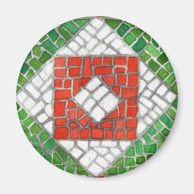 Íman MOSAICO DE FÉRIAS Ímã Circular (Frente)