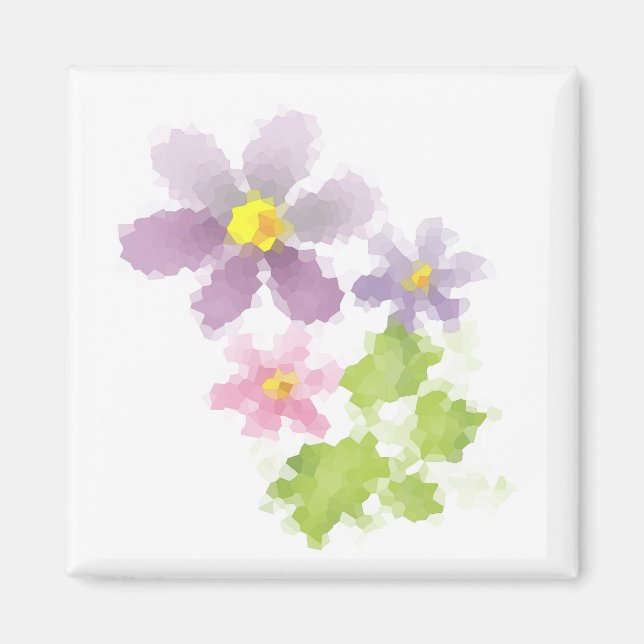 Íman Mosaico de flor 2 (Frente)