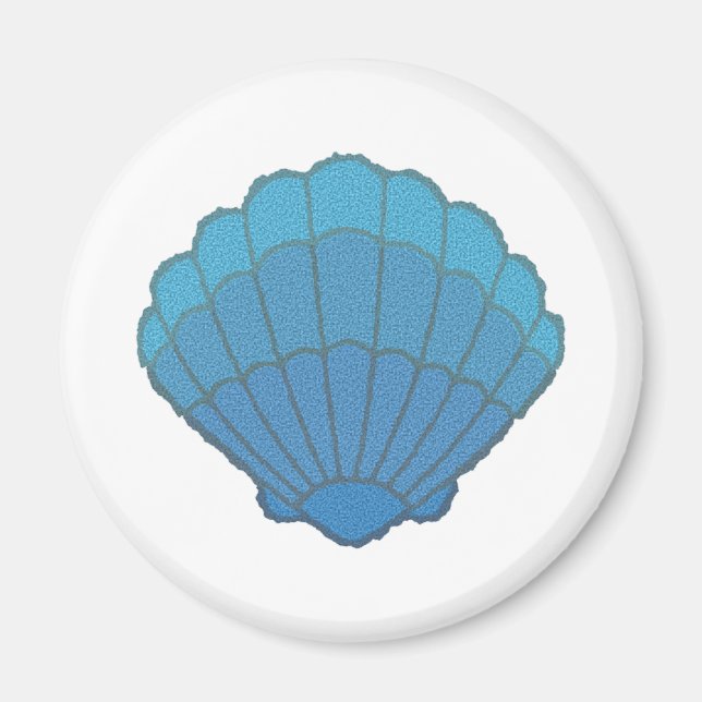 Íman Mosaico de Seashell Azul (Frente)