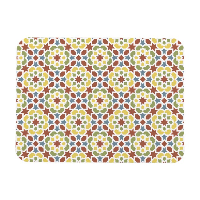 Íman Mosaico geométrico de arabescos de Marruecos. (Horizontal)