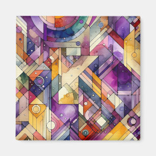Íman Mosaico Geométrico Rich, Coloração de Vidro Obtida