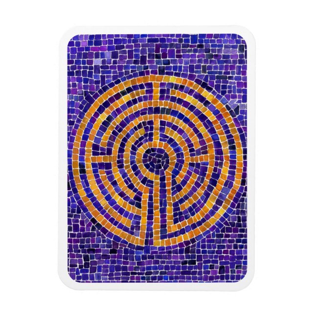 Íman Mosaico Labirinto 3x4 Ímã Flexível - Branco (Vertical)