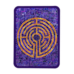 Íman Mosaico Labirinto 3x4 Ímã Flexível - Roxo