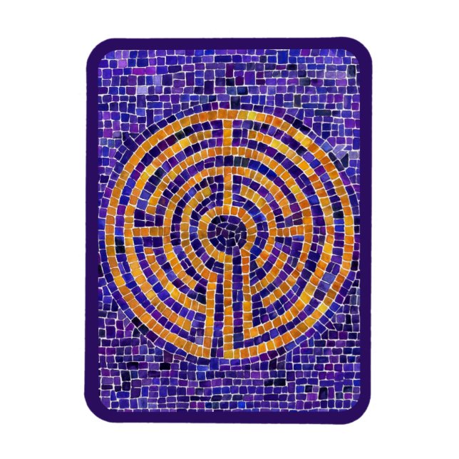Íman Mosaico Labirinto 3x4 Ímã Flexível - Roxo (Vertical)