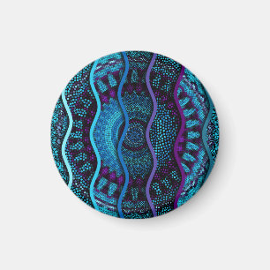 Íman Mosaico ornamentado: A Textura De Ondas De Alivio.