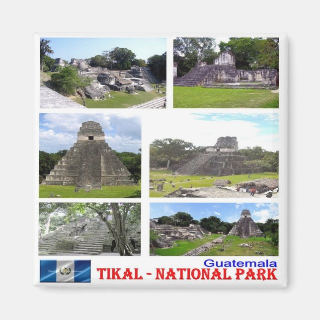 Íman Mosaico TIKAL N.P. zGT009, Guatemala, frigorífico (Frente)