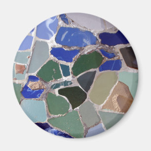 Íman Mosaicos do azul de Antoni Gaudi