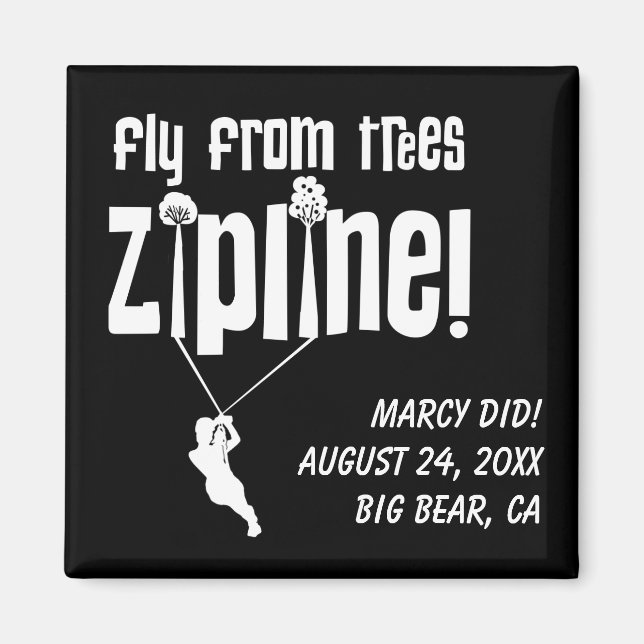 Íman Mosca Personalizada de Zipling de Árvores (Frente)