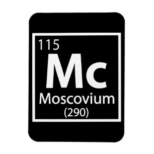 Íman Moscou - Mesa periódica russa da ciência