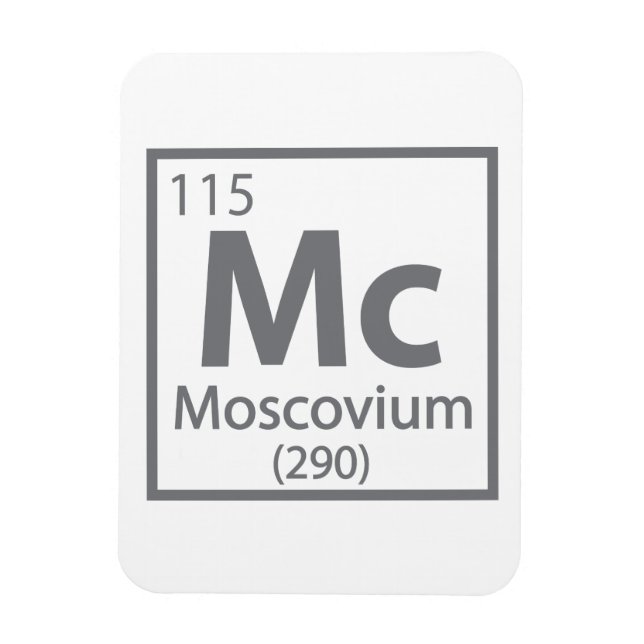 Íman Moscou - Mesa periódica russa da ciência (Vertical)