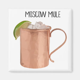 Íman Moscou Mule Cobper Mug Vodka Limão Cocktail Magnet