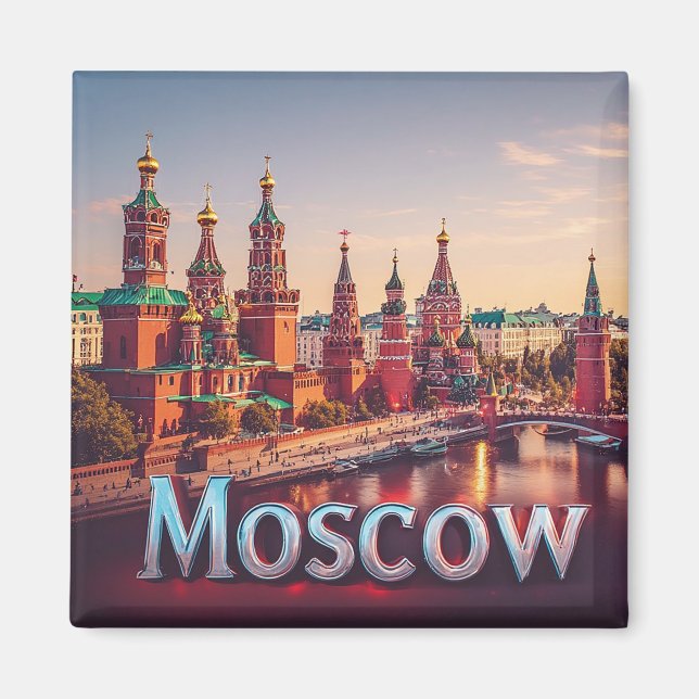 Íman 🧲 Moscou Rússia Destino Lembrança 🇷🇺 (Frente)