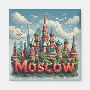 Íman 🧲 Moscou Rússia Lembrança de Férias 🇷🇺