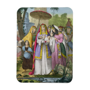 Íman Moses salvar pela filha do Pharaoh, de um