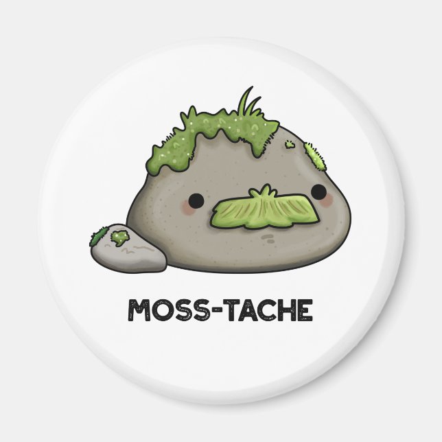 Íman Moss-tache Engraçado Mustache Pun (Frente)