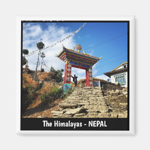 Íman Mosteiro de Karikola, vistas do rastro do Everest 