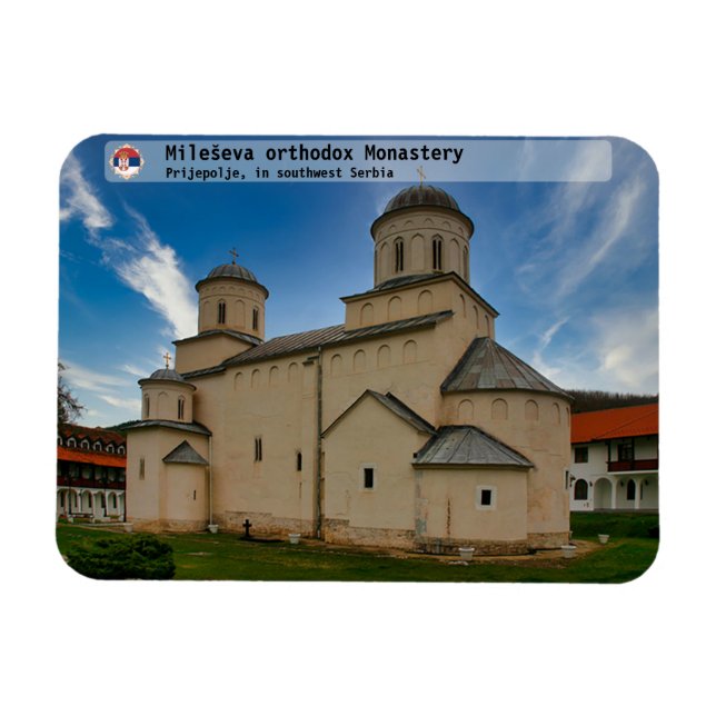 Íman MOSTEIROS SÉRVIOS - Mosteiro ortodoxo Mileševa (Horizontal)
