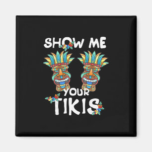 Íman Mostre Meus Seios Tikis Engraçado Havaiano Aloha H