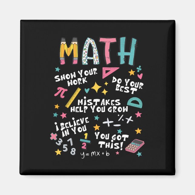 Íman Mostre Seu Trabalho Professor de Matemática Engraç (Frente)