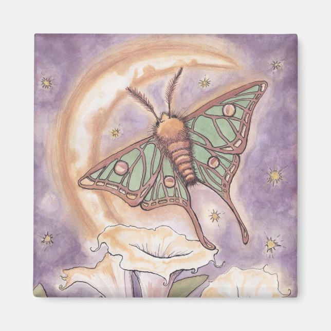 Íman Moth & Moonflower (Frente)